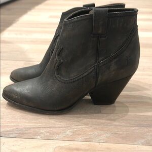 Black Leather Ankle Boots